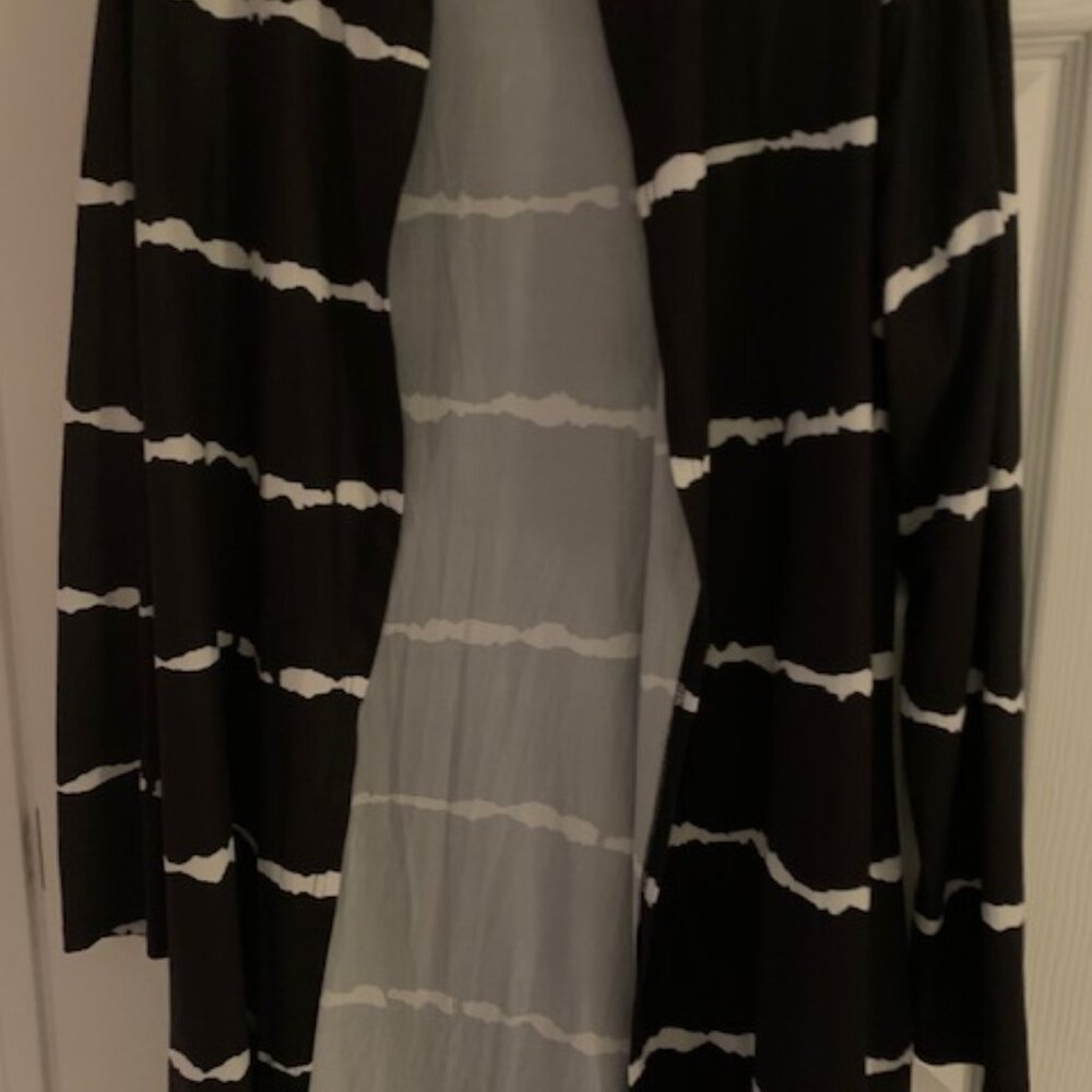 Women's Stripe/Long Cardigan/Tunic - Picture 3 of 4